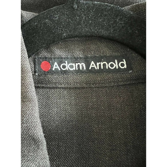 ADAM ARNOLD Relaxed Fit Brown Wool Button Down Shirt Long Sleeve Men's Size L - Picture 4 of 5